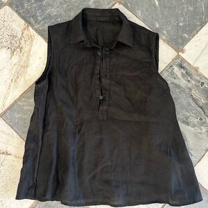 CP Shades linen button tank